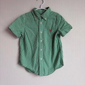 Polo by Ralph Lauren Green Checkered Kids Shirt Size 4T